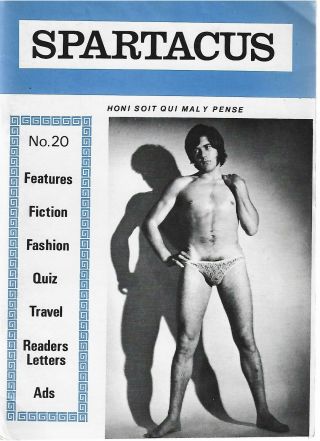 Sparticus Monthly N0.  20 (circa 1970) Rare / Gay Interest,  Vintage,  Physique