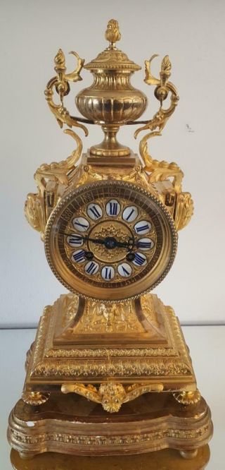 Antique French Mantle Clock Stunning 1880 