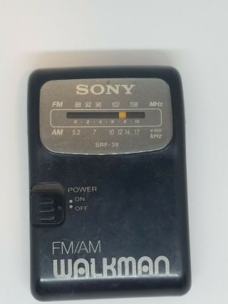 Vintage Sony Srf - 39 Walkman Am/fm Portable Stereo Radio W/belt Clip A4