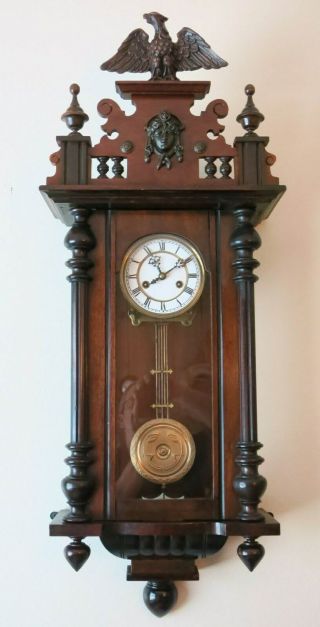Antique Gustav Becker German Wall Clock Vienna Regulator 1890