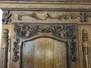 Antique Quartersawn Oak Armoire/Wardrobe 3