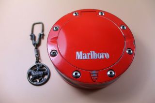 Marlboro Cigarette Ashtray,  Moto Fuel Tank Style Ultra Rare,  Keyring