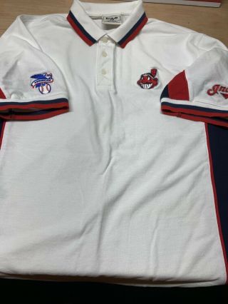 Vintage Cleveland Indians Polo Size Xl Chief Wahoo