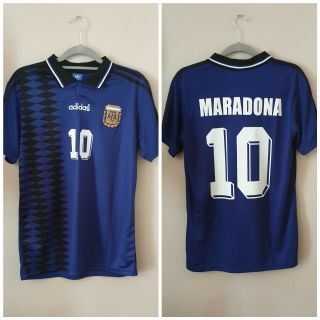 Diego Maradona Retro World Cup 1994 Argentina Away Shirt Medium Vintage 90s