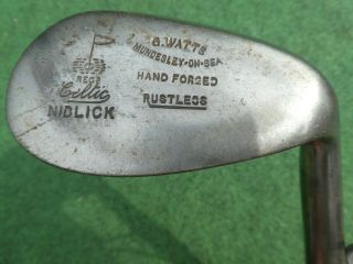 Playable Vintage Hickory Spence/forgan Niblick Sw C2 Old Golf Memorabilia