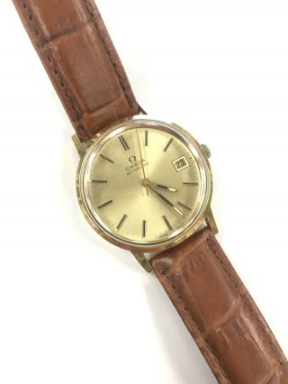 Vintage Omega Seamaster Geneve Automatic 17 Jewels Mens Gold Filled Watch
