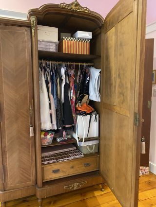 antique French armoire With closet wardrobe 2