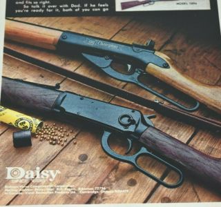 1975 Daisy Bb Guns Model 99 1894 Rifle Western Monte Carlo Vintage Print Ad
