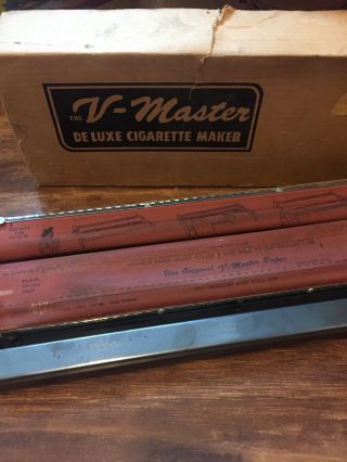V - Master De Luxe Cigarette Maker,  Tobacco Rolling Machine Tobacconist Canada Box