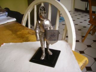 Vintage Wheel And Flint Table Cigarette Lighter In Form Of A Knight From 1940s.