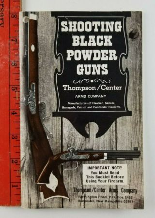 Vintage 1980 Info Guide To Shooting Black Powder Guns 30 Page Booklet
