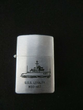 Advertising Lighter Us Navy Cruise Uss Loyalty Mso - 457 By Prince " Rocky "