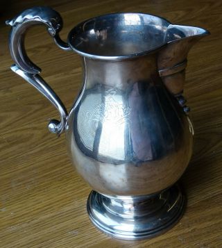 Sheffield Antique Sterling Silver Water Pitcher 26oz 