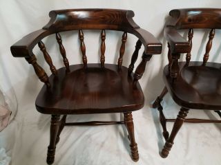 Exceptional 2 Vintage Ethan Allen Old Tavern Pine Dining Table Chairs 2