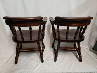 Exceptional 2 Vintage Ethan Allen Old Tavern Pine Dining Table Chairs 3