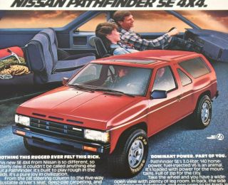 Nissan Pathfinder 4x4 Se Truck Vehicle Car Auto 1987 Vintage Print Ad