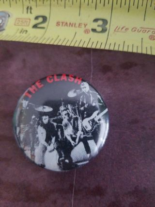 Vintage The Clash Rock Band Music Pin Button Pinback Still Ready To