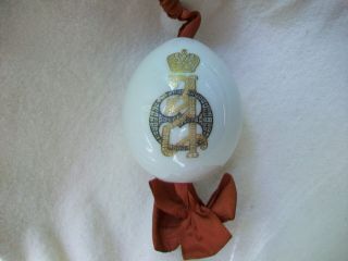 Antique Russian Imperial Porcelain Factory Easter Egg Empress Alexandra