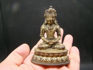 Tibetan 19th Century Gilt Bronze Small Buddha A4871