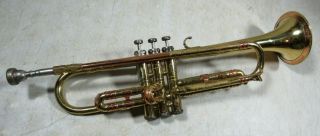 Vintage/Antique 1940 ' s 50 ' s Getzen Deluxe Tone Balanced Trumpet W/Case USA 3
