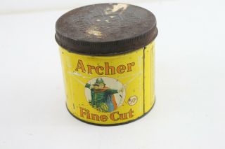 Vintage Archer Fine Cut Tobacco Tin " 50 Cents " Montreal Canada Can - M96