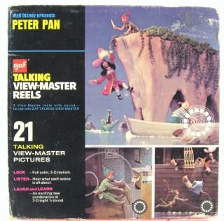 Disney Peter Pan Talking View Finder Reels Vintage 1973 Gaf
