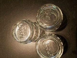 Set Of 3 Vintage Anchor Hocking Swirl Tang Juice Glasses 3 "