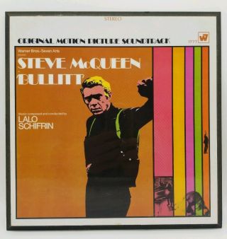 Vintage Album Poster Steve Mcqueen Bullitt Block Mounted C1987 31cm X 32cm X 2cm