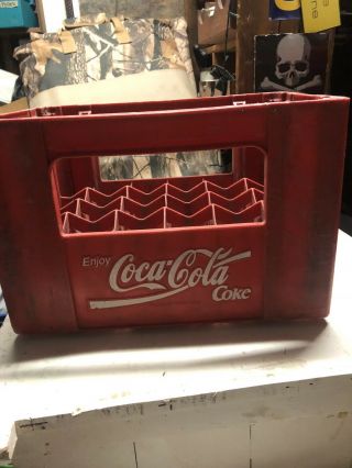 Vintage Coca Cola Red Plastic 24 Bottle Crate