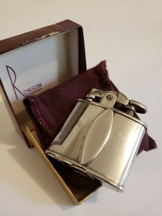 Rare Early Vintage Ronson De - Light Automatic Pocket Lighter