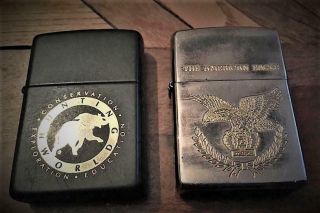(2) Two Vintage Zippo Lighters
