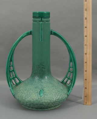 Circa 1900 Antique Secessionist Amphora Turn Teplitz Austrian Art Pottery Vase