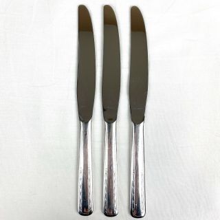 Oneida Hotel Plate Silverplate Redwood Pattern 3 Butter Knives Vintage Art Deco