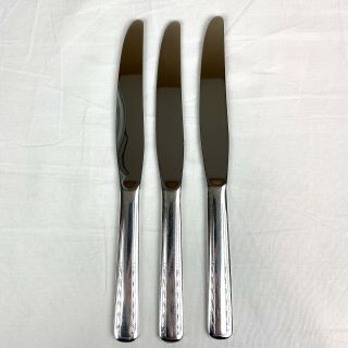 Oneida Hotel Plate Silverplate Redwood Pattern 3 Butter Knives Vintage Art Deco 3