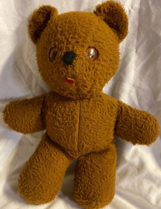 Vtg My Toy Musical Teddy Bear Plush Rock A Bye Baby Lullaby 1950’s 60’s Wind Up