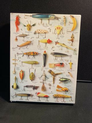 Vintage Springbok 100 Complete 500 Pc Jigsaw Puzzle Fishing Lures Of Long Ago