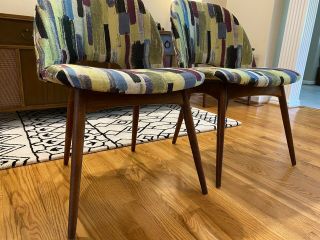 Adrian Pearsall Craft Associates Scoop Side Chairs With Walnut Base 2