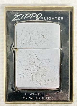 Vintage 1962 Pat.  2517191 Zippo Lighter