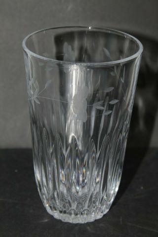 Vintage Heritage Pattern Princess House Crystal 5.  5 " Tumbler Drink Glass