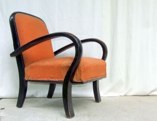 Art Deco Armchairs Club Cocktail Chairs.  1920s Vintage Antique Halabala 3