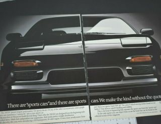 1991 Vintage Print Ad Nissan 240sx Sports Car Built For The Human Race Auto