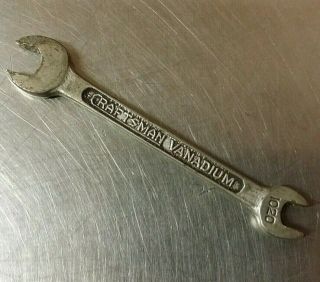 Vintage Craftsman 1020 Vanadium Open End Wrench,  1/4 " X 5/16 ",  Forged Usa 3 - 3/4 "