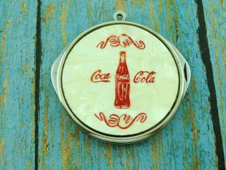 Vintage Usa Coca Cola Advertising Round Coin Cigar Cutter Pocket Knife Knives