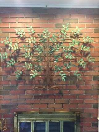 Large Copper Tree Of Life Wall Art By Curtis Jere 52”w X 36” Signed