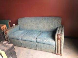 Art Deco Sofa Club Chair Wood Bourbon Bar Couch