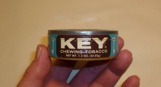 Vintage Key Chewing Tobacco Snuff Tin Paper Can - Empty - Cardboard