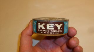 Vintage Key Chewing Tobacco Snuff Tin Paper Can - Empty - Cardboard 3