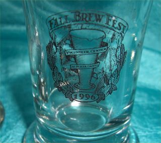 Set of (4) Glasses 1996 Falls Brew Fest Beer - Volunteer Center of Placer County 3