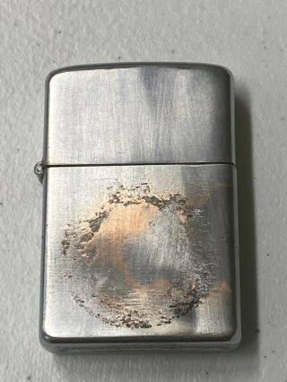 Vintage Zippo Lighter Brushed Chrome - Parts