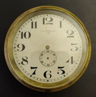 Antique Marine J.  A Jurgensen Chronometer Brass Ships Clock